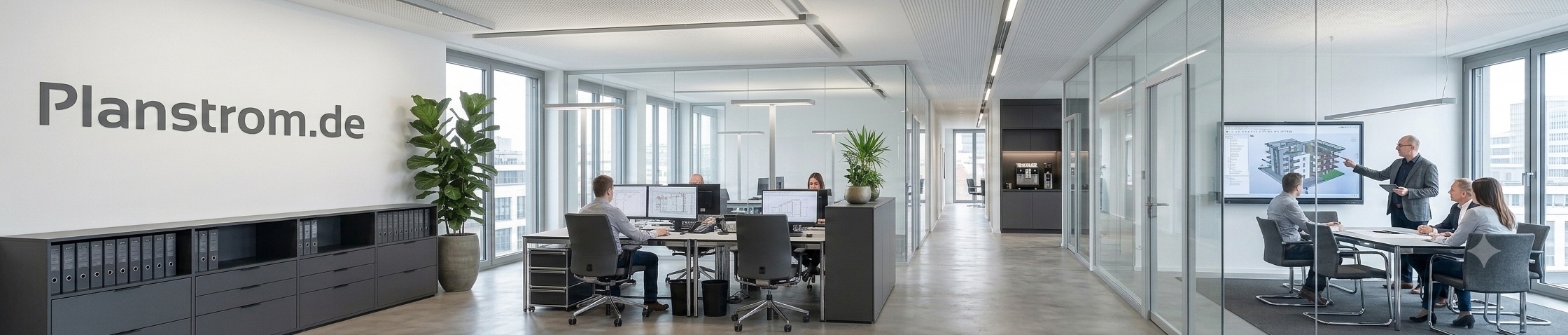 Gespräch zur organisatorischen Aufnahme eines gewerblichen Elektroprojekts